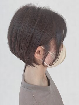 ティアトロアンドリミテバイティアトロ(teatro&limite by teatro) ショートボブ 透明感カラー アッシュブラウン 顔周りレイヤー