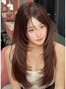 ボタン シブヤ(VOTAN SHIBUYA) 流行りのハッシュカット/顔まわりカット/ウォームベージュ
