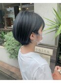 ブルーグレー/ブルーアッシュグレー/ショート/20代30代