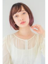 ガリカ シーム(Gallica/SEAM)&nbsp;ショートボブ/ミニボブ/透明感ハイトーンピンク系カラー<原宿>