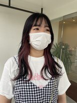 サラ ビューティー サイト 古賀店(SARA Beauty Sight) ピンクラベンダー/インナーカラー/大人かわいい/暖色/20代30代