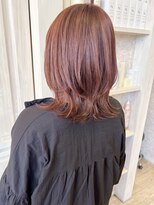 キャアリー(Caary)&nbsp;福山市美容室Caary ベリーピンクカラー くびれセミディ