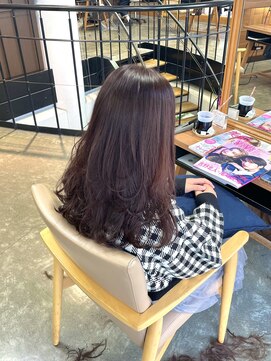 グランデ(GRANDE) ロングレイヤー/ボルドー/艶髪/簡単スタイリング