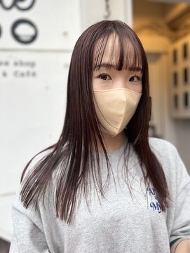 ケセラ(quesera) ツヤ感ブリックブラウンとストレートロング【大分/ケセラ】