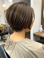 リッチ 菊名店(Rich)&nbsp;ハイライト　ショートボブ　白髪ぼかしハイライト　ブラウン