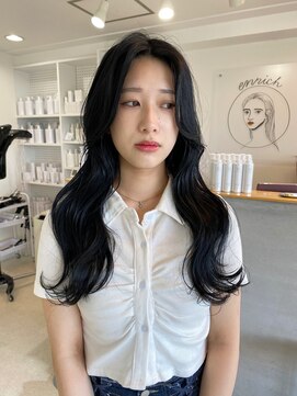 エンリッチヘア(enrich hair) ロングレイヤー　ダークブルー