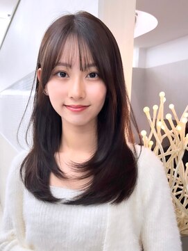 アンフィニー 銀座(ANFINI) 前髪/アンブレラカラー/こなれミディ/イメチェン/ウェーブパーマ