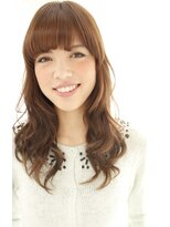 ［K-two銀座］目の上ギリギリバングで小顔度UPフワゆれセミディ