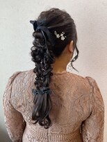 【ダブルポニーテール】結婚式/ヘアセット/銀座/有楽町/アレンジ