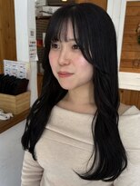 ガーランド (Garland)&nbsp;【 顔まわりカット 】オリーブグレージュ 艶カラー 暗髪カラー