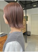 伸ばしかけボブ/ピンクベージュ/堺東