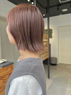 フリック 堺東店(FLICK) 伸ばしかけボブ/ピンクベージュ/堺東