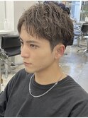仙台スパイキーショートアップバングツーブロック短髪30代40代◆