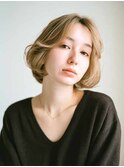 くびレイヤーエモージュ前髪モテベージュレイヤーミディ/高円寺