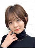 刈り上げショート　韓国風巻き　小顔ショート
