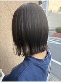 【切りっぱなしボブ】 オーガニックカラー 髪質改善