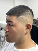 メンズカットニュアンスバズスキンフェード