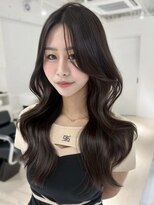 ヨロ 上野(YOLO)&nbsp;韓国風ミルクティーハッシュカットレイヤーカットブリーチ