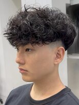 フィフス 大分(fifth)&nbsp;大分スペインカールメンズカットラウンドマッシュツーブロック