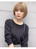 【mee.】ハセガワヒトシ　クリアベージュショートボブ☆表参道