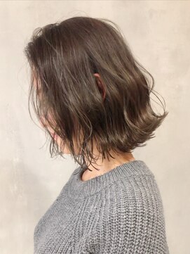 アルバム 銀座(ALBUM GINZA) オリーブアッシュ_外ハネボブアッシュブラウン_ba260782