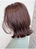 アッシュボブ_オリーブカラーハイライトカラー_ba307613