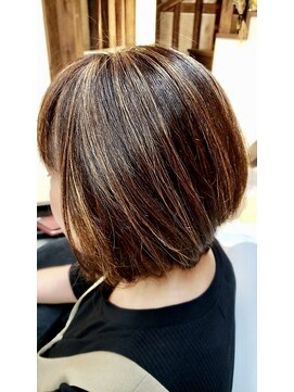 ラシット(Rasit) 重めボブの＊おしゃれハイライトカラー