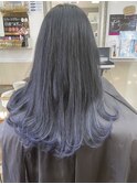 ブルーブラック×バレイヤージュ