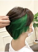 【factory5のこのこ】インナーカラー×グリーン.