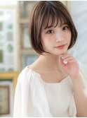 シースルーバング前下がりボブショートa戸田公園20代30代40代