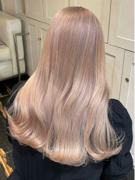 ベレーザ 渋谷(BELEZA) ba1693ホワイトミルクティーブリーチオンカラーコリアンスタイル