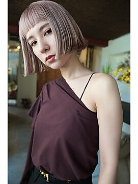 チクロヘアー(Ticro hair) 【Ticro大石】ホワイトピンク/ボブ