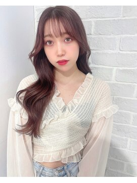 リコバイアフロート(riko by afloat) ピンクブラウン/顔まわりカット/ロングレイヤー/サイドバング