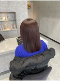 髪質改善カラー/艶感ピンクブラウン