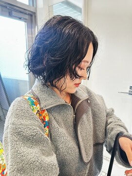 ベンジー 中目黒店(benji) ボブパーマ/黒髪ボブ/スパイラルパーマ/ショートカット/パーマ