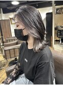 切りっぱなしボブ エアリーロング 美髪 ピンクブラウン