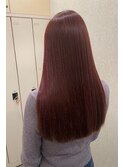 縮毛矯正/ワインレッド