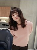 【MAO】レイヤーカット/ぱっつん前髪/オレンジブラウン