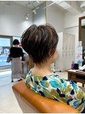 大人ショートボブ丸みショートカットマッシュショート/北千住
