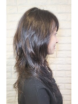 松本平太郎美容室 国立店 ロングローレイヤーウェーブ×クリープパーマ