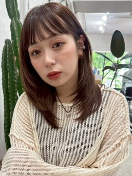 ポーチバイハニー オモテサンドウ(PORCH by HONEY omotesando) 小顔レイヤーカットワイドバングさやべびベージュ髪質改善美髪3