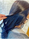 【インナーカラー】ネイビーブルー 栃木 宇都宮 鹿沼 日光 小山