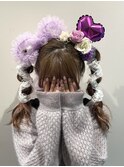 盛り髪/ヘアアレンジ/体育祭