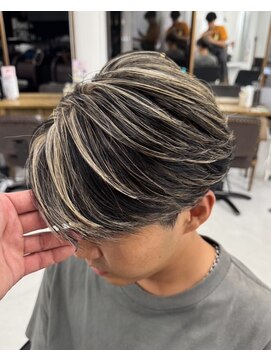 バース 梅田中崎町店(BIRTH) ハイライトメッシュバレイヤージュミルクティーカラー