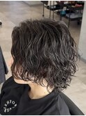 MEN’S HAIR/サーフカール/刈り上げセンターパート