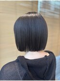 冬カラー◎大人可愛い切りっぱなしボブ×小顔