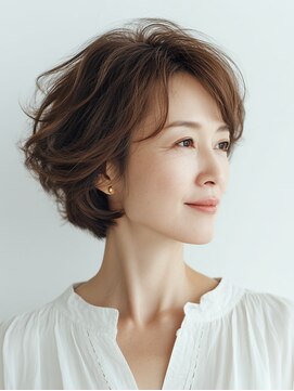 クラゲヘアー/小顔/ココアベージュ/オリーブグレー/川西