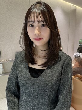 マイル 渋谷(mile) オリーブブラウン/ レイヤーカット