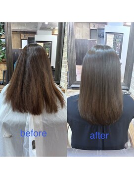 プランツヘアー 髪質改善トリートメント  before after