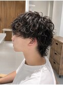 サーフカール刈り上げセンターパートリバースセンターパート